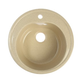 Мойка AGATA AG7C5, врезная, 500 х 180 мм, круглая, цвет песочный Ош