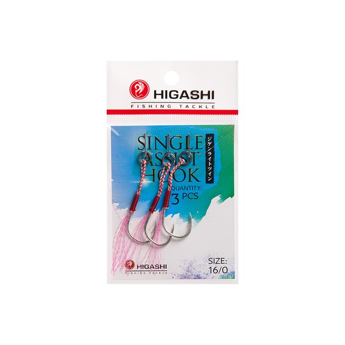 фото Крючки higashi single assist hook sa-001, размер крючка 16, белый никель,3 шт., набор, 05028 91906