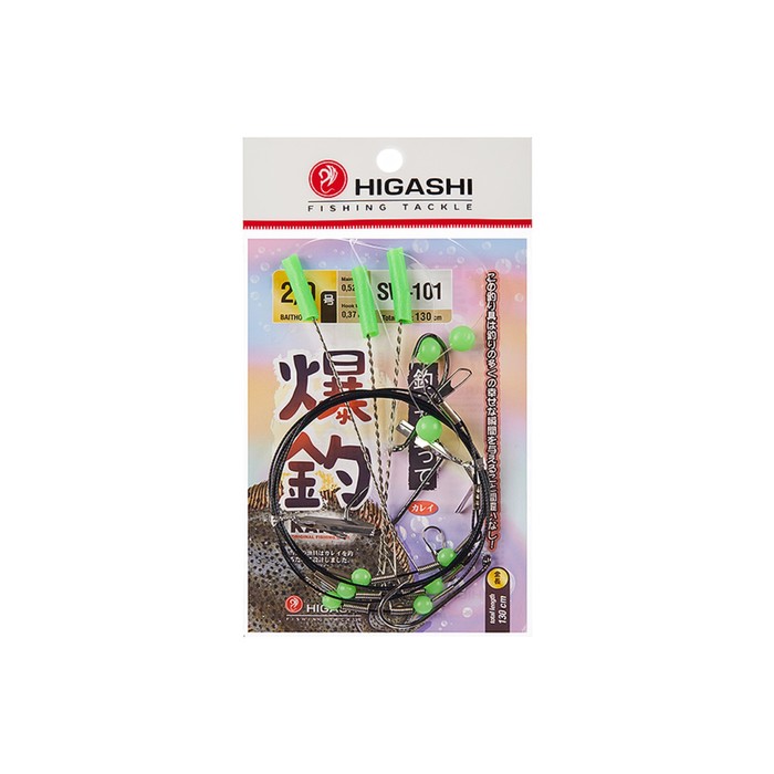 

Оснастка HIGASHI SW-101, № крючка 2/0, 1.3 м, черный, 05142