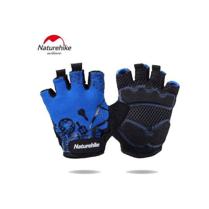 

Перчатки NATUREHIKE Outdoor Half Finger Cycling Gloves, L, синий, 00422_441
