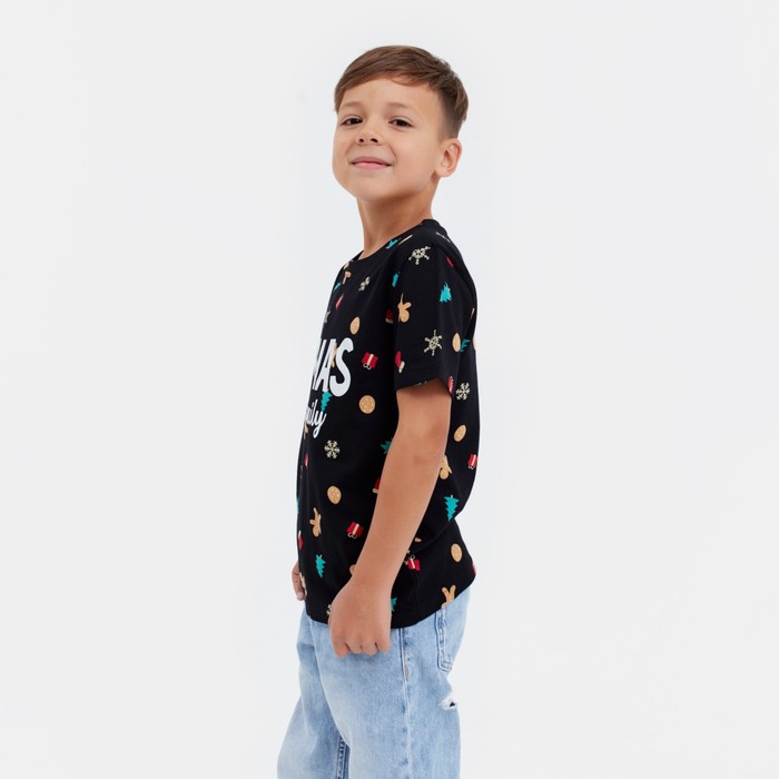 

Футболка детская KAFTAN "Xmas family" , размер 28 (86-92), цвет чёрный