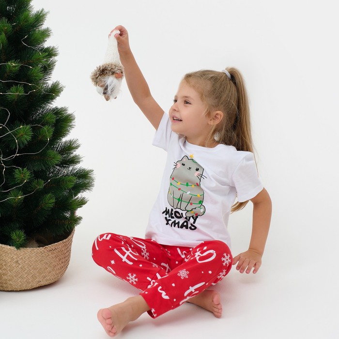 

Пижама детская KAFTAN "MEOWY XMAS" , размер 32 (110-116)