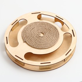 

Игровой комплекс для кошек с когтеточкой, джут, 30 х 30 х 4 см