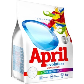 Стиральный порошок April Evolution Color Protection, для автоматической стирки цветного, 3кг