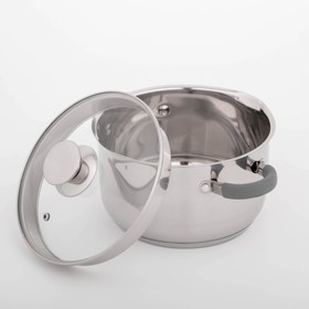 

УЦЕНКА Кастрюля Magistro Tefida, 3,5 л, крышка-дуршлаг, носик для слива, капсульное дно, силиконовые ручки