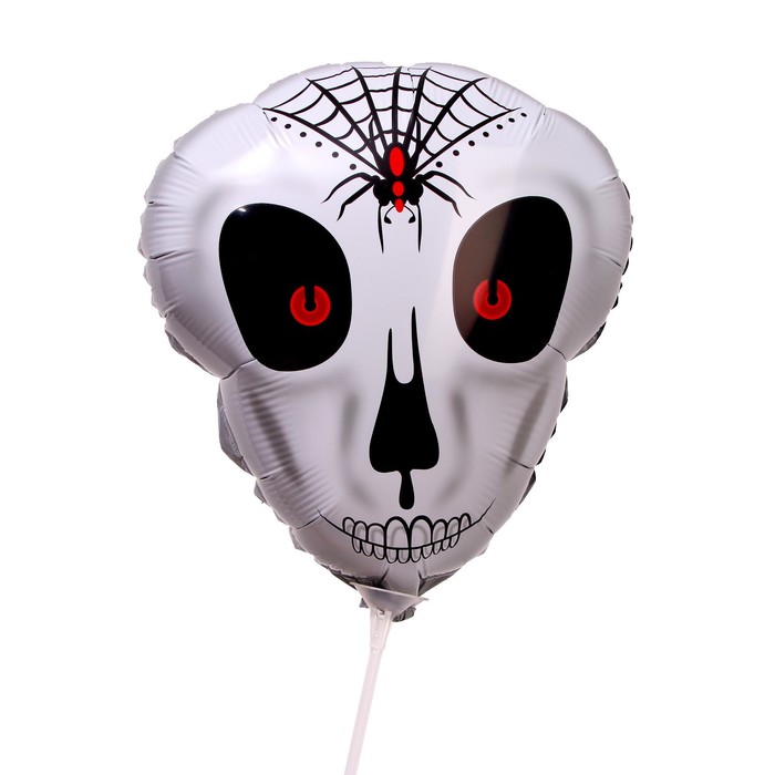 Шар фольгированный 14 «Череп с пауком» шар фольгированный стучалка 16 череп