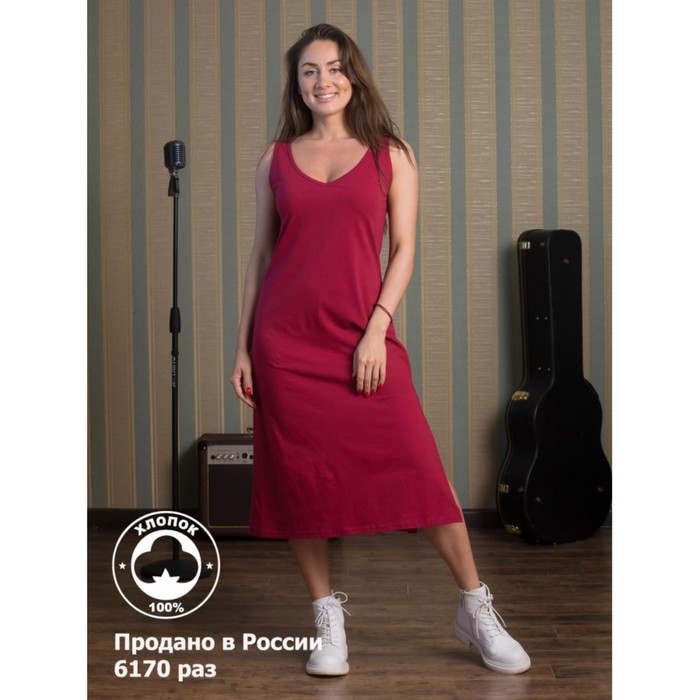 фото Платье женское, размер 50, цвет бордовый klery