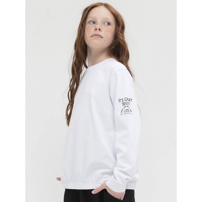 

Джемпер для девочек, рост 122 см, цвет белый