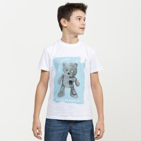 

Футболка для мальчиков, рост 116 см, цвет белый