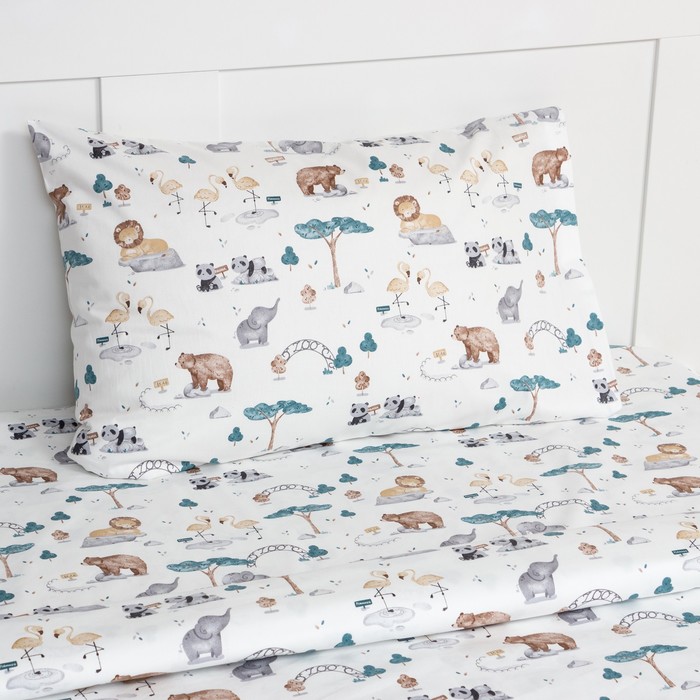 

Постельное бельё Этель 1,5 сп "Cute animals", 143х215 см, 155х214 см, 50х70 см -1 шт, 100% хлопок, сатин