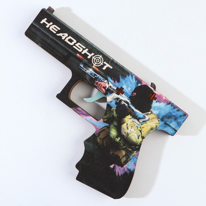 Сувенир деревянный пистолет «Headshot», 20 х 13 см