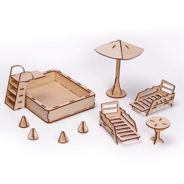 Игровой набор кукольной мебели «Пляж» набор кукольной мебели sunnywoods бытовая техника
