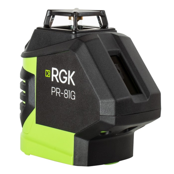 цена Уровень лазерный RGK PR-81G, 40 м, 360°, 3 луча, 515 Hm, 1/4, 5/8