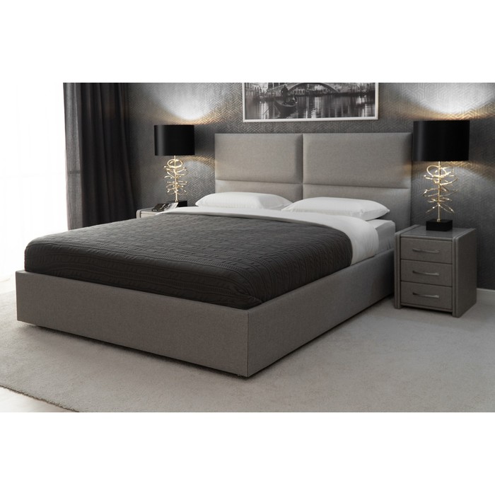 фото Кровать «риальто» без пм, 140 × 200 см, ортопедическое основание, цвет bravo 25 архитектория