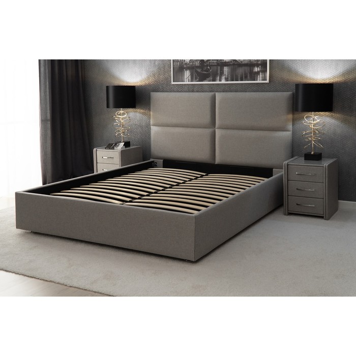 

Кровать «Риальто» без ПМ, 1400×2000 мм, ортопедическое основание, цвет bravo 25