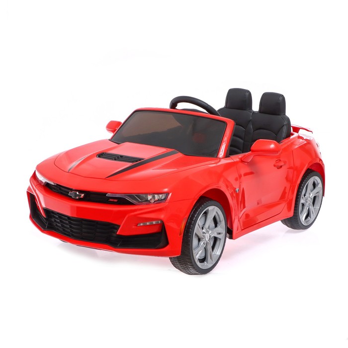 фото Электромобиль chevrolet camaro 2ss, eva колеса, кожаное сидение, цвет красный