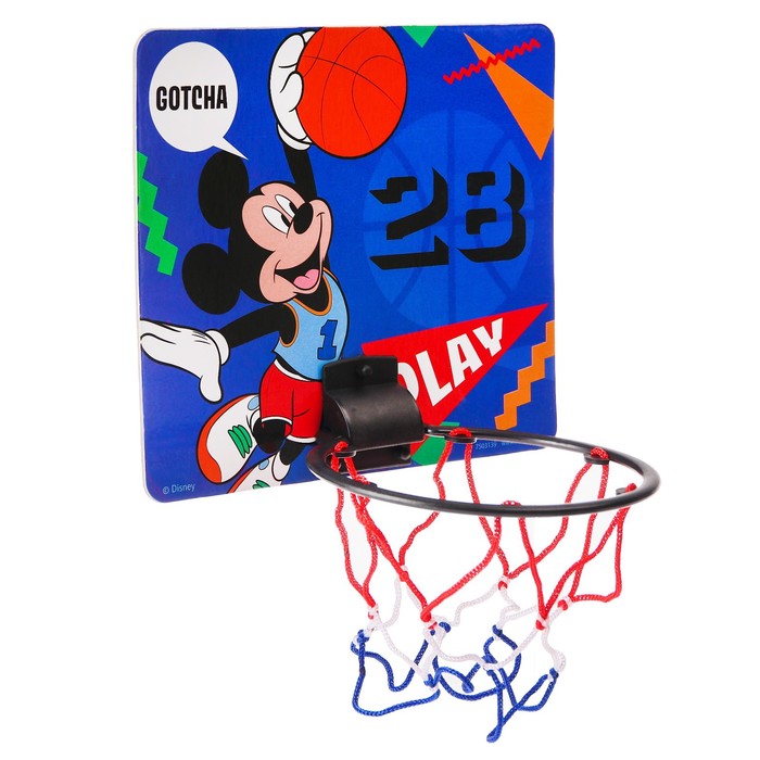 фото Баскетбольный набор с мячом «микки маус и друзья», диаметр мяча 8 см, диаметр кольца 13,5 см disney