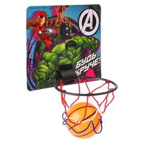 Баскетбольный набор с мячом «Мстители», диаметр мяча 8 см, диаметр кольца 13,5 см Ош