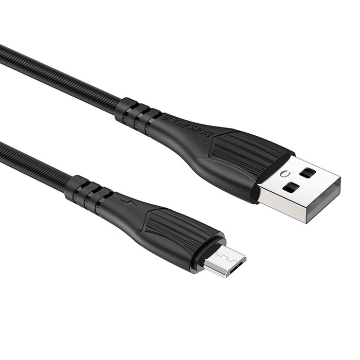 

Кабель Borofone BX37, microUSB - USB, 2.4 А, 1 м, PVC оплётка, чёрный