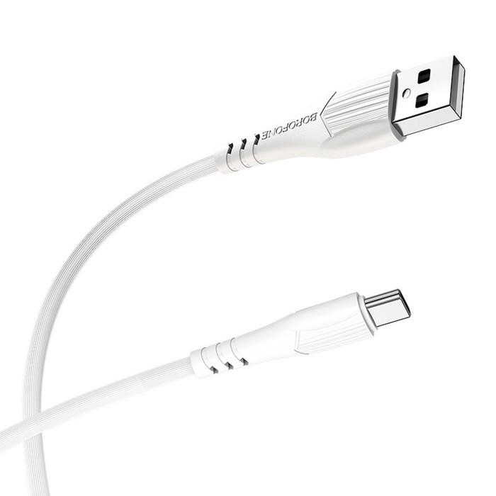 

Кабель Borofone BX37, Type-C - USB, 3 А, 1 м, PVC оплётка, белый