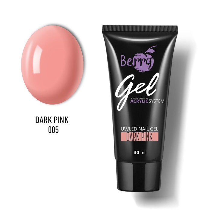 

Гель акриловый JessNail Berry Gel, тон №005 Dark Pink, тёмно-розовый, 30 мл