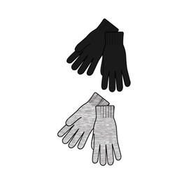 

Перчатки для мальчика, 2 пары, размер 16-17