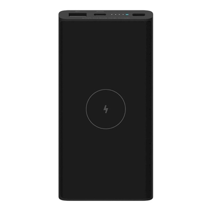 Внешний аккумулятор Xiaomi Mi 10W Wireless (BHR5460GL), USB/USB-C, 3 А, 10000 мАч, черный внешний аккумулятор xiaomi 10w wireless 10000мaч черный bhr5460gl