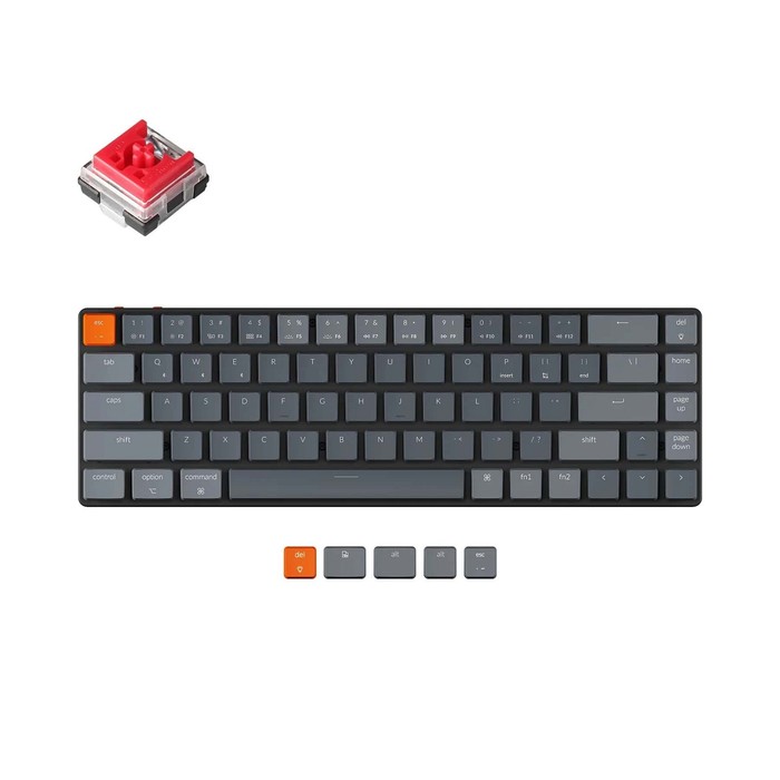 Клавиатура Keychron K7 беспр механическая 68 клавиш RGB подсветка Red Switch 1148900₽
