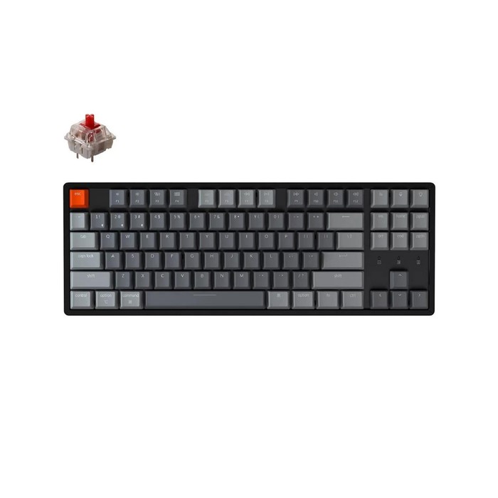 Клавиатура Keychron K8, беспр., механическая, 87 клавиш, RGB подсветка, Red Switch