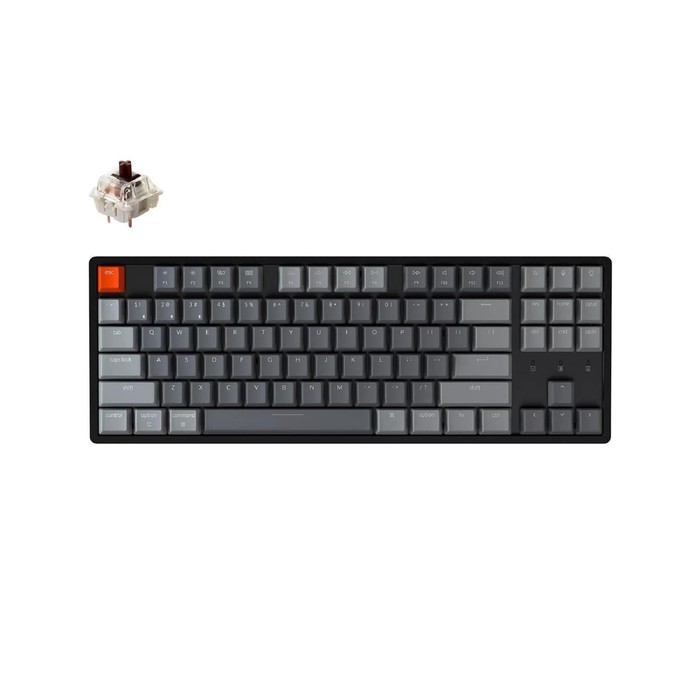 Клавиатура Keychron K8, беспр., механическая, 87 клавиш, RGB подсветка, Brown Switch