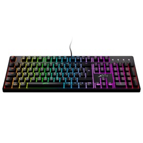 Клавиатура Xtrfy K4, проводная, механическая, 105 клавиш, RGB подсветка, Red Switch, чёрная   917867 Ош