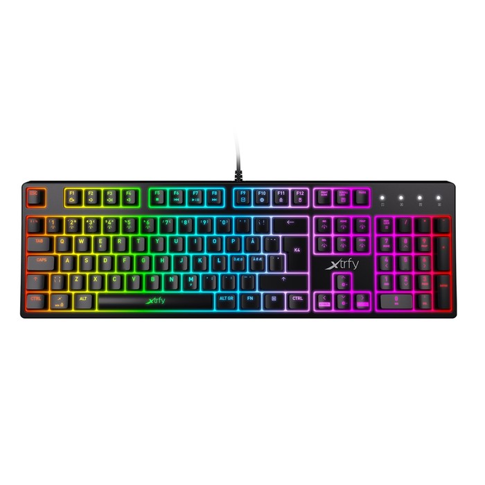 

Клавиатура Xtrfy K4, проводная, механическая, 105 клавиш, RGB подсветка, Red Switch, чёрная 917867