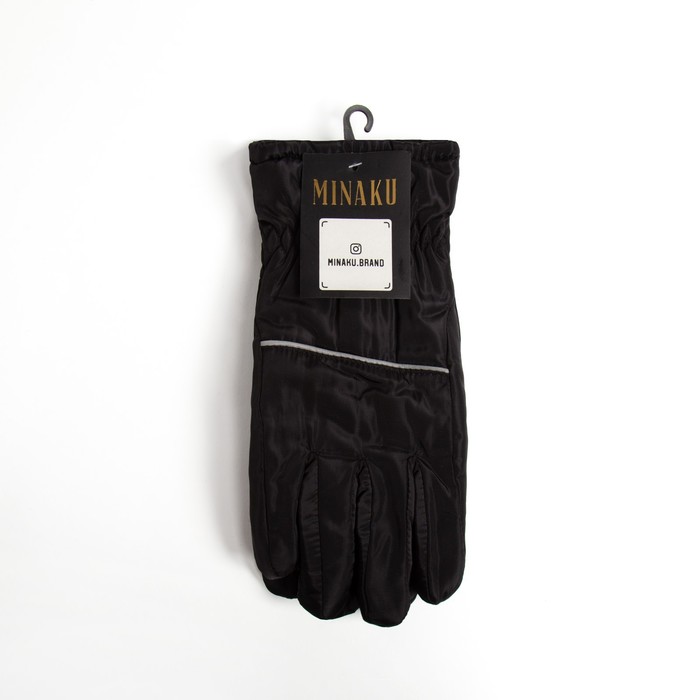 Перчатки женские MINAKU, цв. чёрный, р-р 24 см minaku перчатки женские minaku эстетика р р 23 см цв чёрный