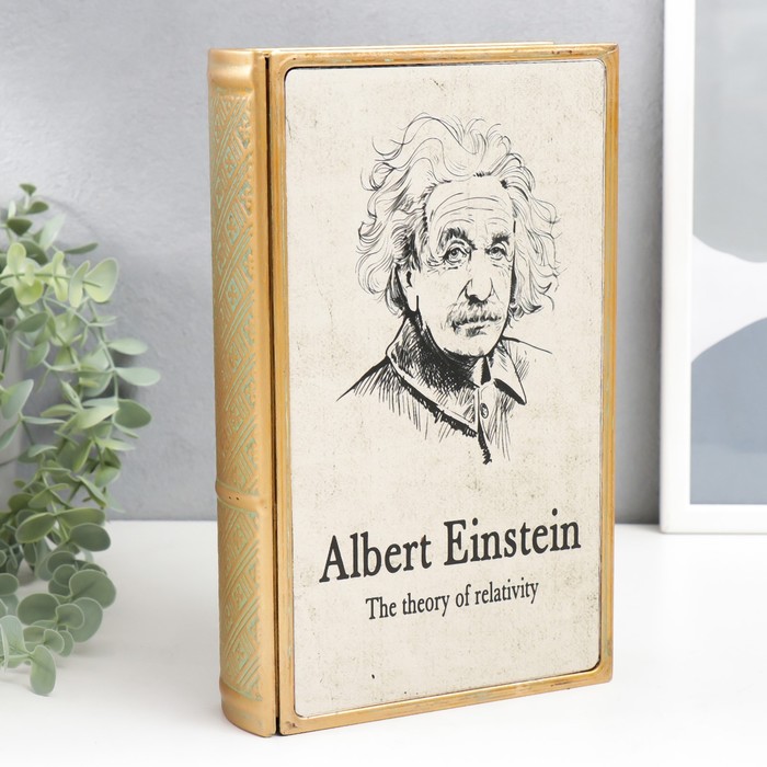 Шкатулка-книга металл, стекло Альберт Эйнштейн. Теория относительности 26х16х5 см гуц а хроногеометрия аксиоматическая теория относительности