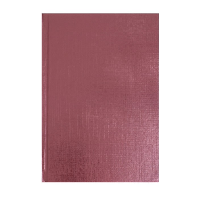 Записная книжка А5, 80 листов в клетку/линейку, METALLIC Розовая, твёрдая обложка бумвинил