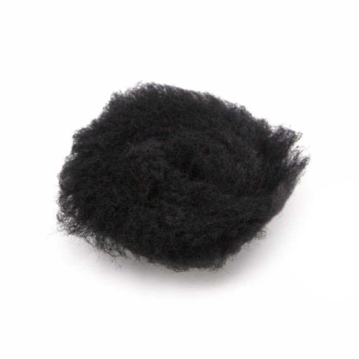 Полировальный круг Shine Systems Black Wool, черный мех, 75 мм