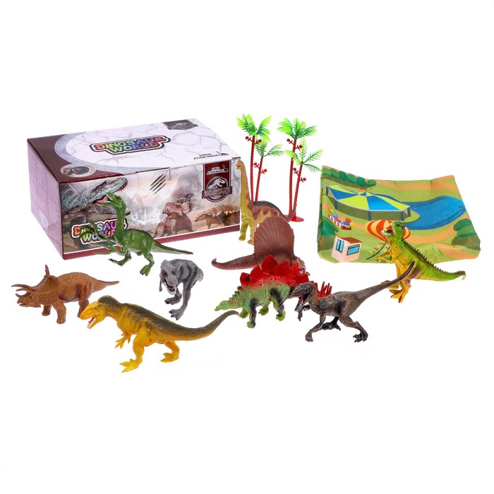 Набор животных «Парк динозавров», с ковром