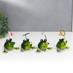 

Сувенир металл "Лягуха с цветком/бабочкой/сочком/листом" МИКС 8,5х5х9,5 см