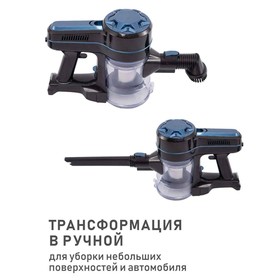 

Пылесос National NH-VS1014, вертикальный, 400Вт, 800 мл, цвет чёрный-синий