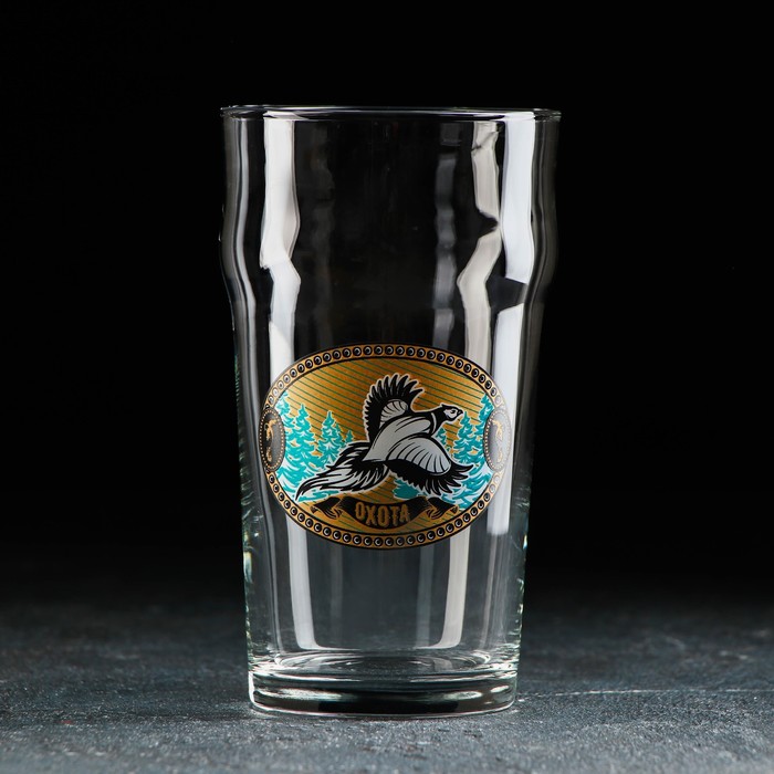 Стакан стеклянный для пива «На охоте», 570 мл, рисунок микс стакан стеклянный для пива тюлип морское приключение 570 мл микс