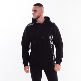 

Костюм (худи, брюки) мужской, цвет чёрный, размер 50 (XL)