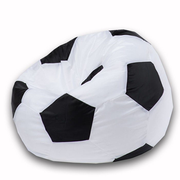 Кресло-мешок Мяч, размер 70 см, ткань оксфорд, цвет белый, чёрный