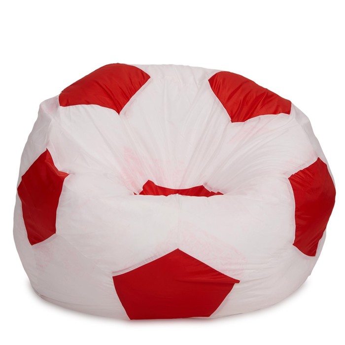 фото Кресло-мешок «мяч», размер 70 см, ткань нейлон, цвет белый, красный позитив