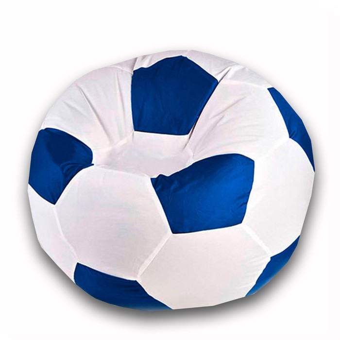 фото Кресло-мешок «мяч», размер 70 см, ткань нейлон, цвет белый, синий позитив