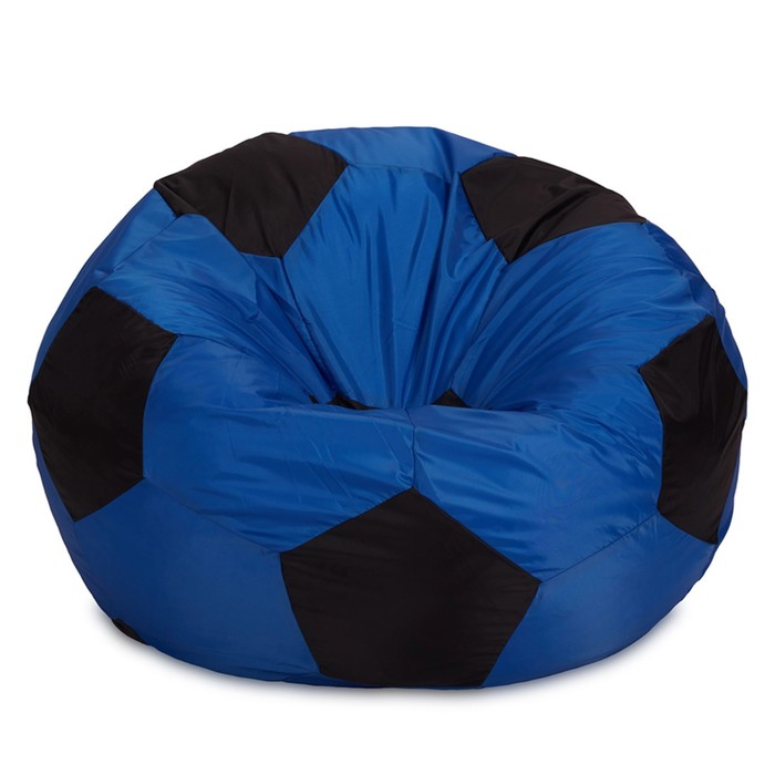 фото Кресло-мешок «мяч», размер 70 см, ткань нейлон, цвет синий, чёрный позитив