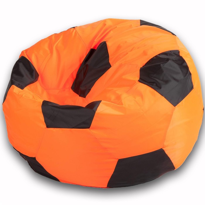 фото Кресло-мешок «мяч», размер 70 см, ткань нейлон, цвет оранжевый, черный позитив