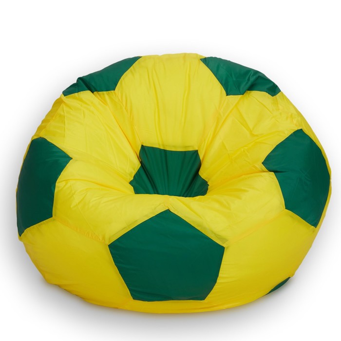 фото Кресло-мешок «мяч», размер 70 см, ткань нейлон, цвет жёлтый, зелёный позитив