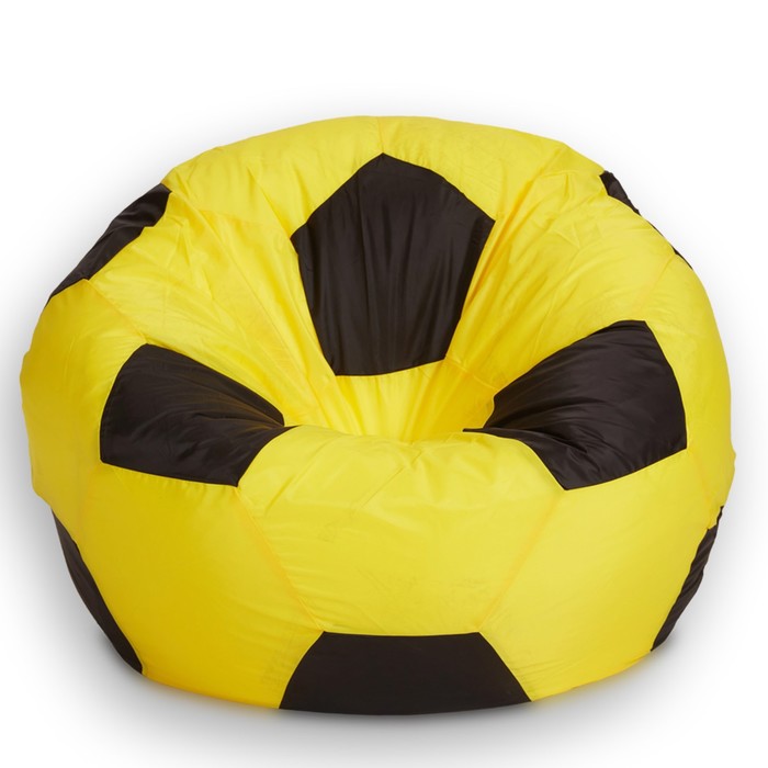 фото Кресло-мешок «мяч», размер 70 см, ткань нейлон, цвет жёлтый, чёрный позитив