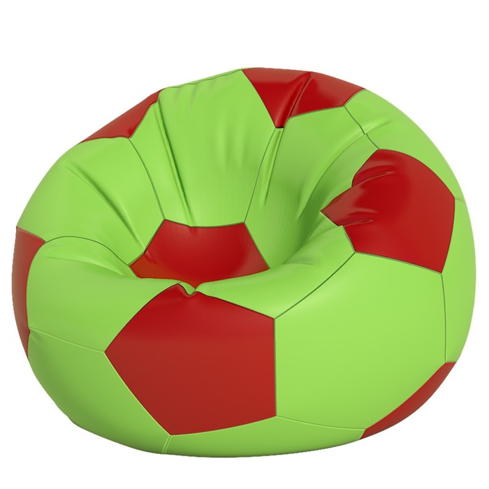 Кресло-мешок Мяч, размер 70 см, ткань оксфорд, цвет салатовый, красный