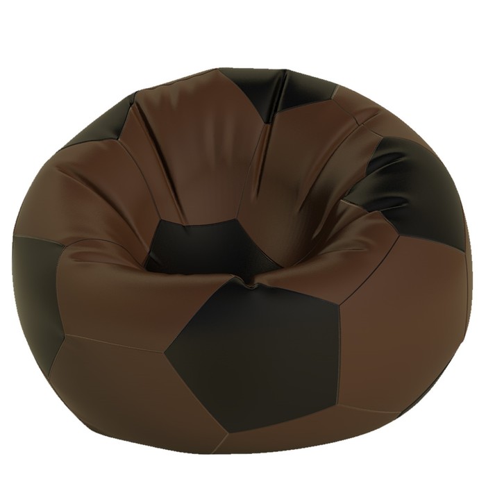 Кресло-мешок Мяч, размер 80 см, ткань оксфорд, цвет коричневый, чёрный